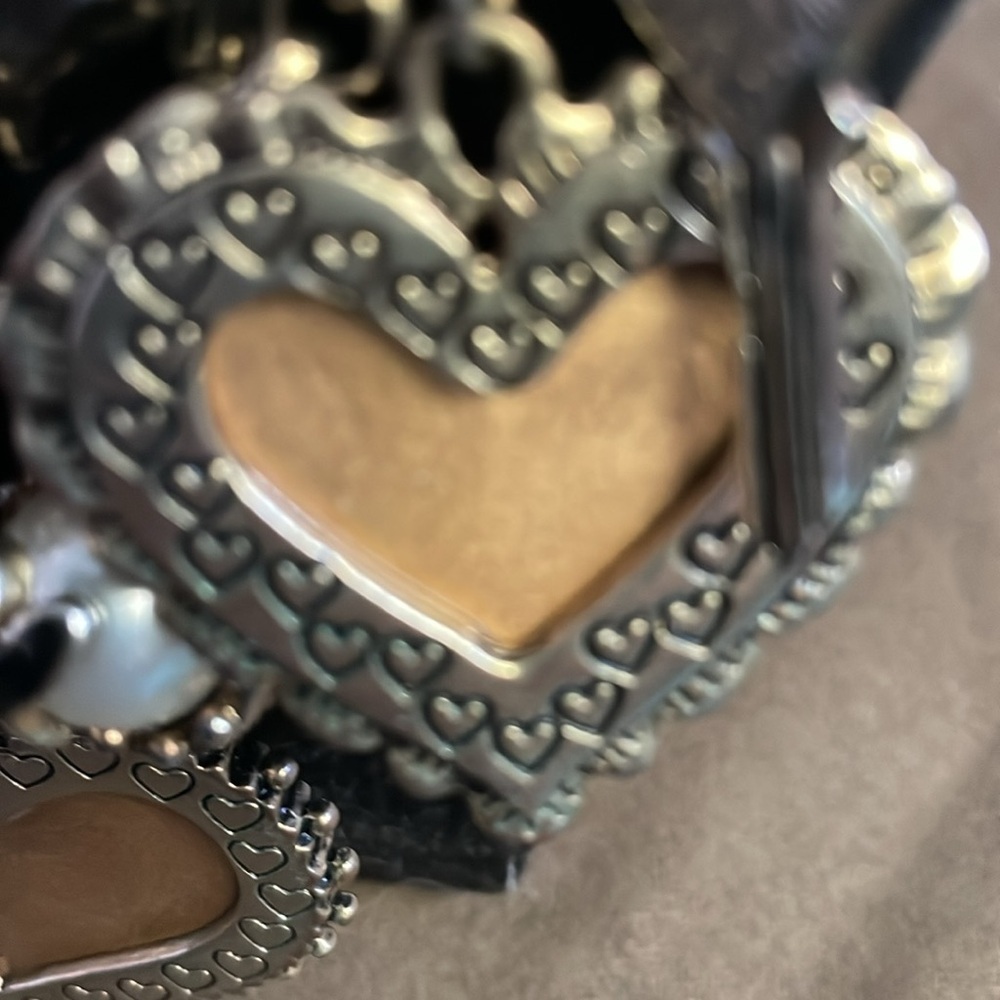 Vintage Betsy Johnson love leopard heart multi charm necklace - Picture 10 of 10